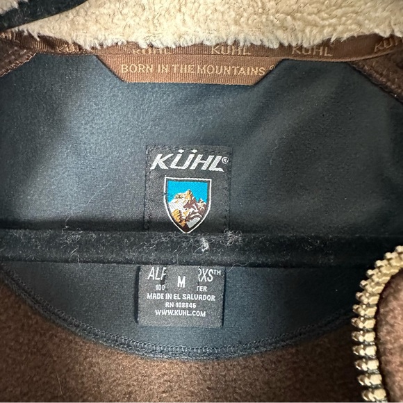 KUHL Alpenwurx Dark Brown Fleece Full Zip Jacket Men’s Size Medium - Picture 7 of 10